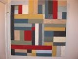 Large, painted slatted wood artwork- hand crafted and awesome!
