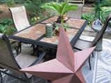 5pc rectangular patio set, metal star