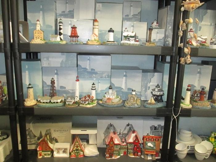 Harbour Lights Lighthouses collection and Dept 56 North Pole houses
