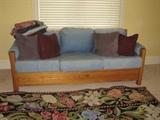 DENIM UPHOLSTERED SLEEPER SOFA