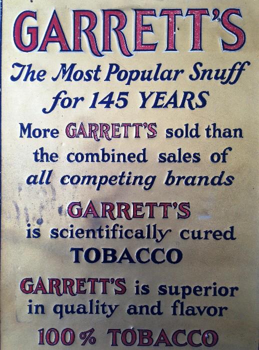 Old snuff sign