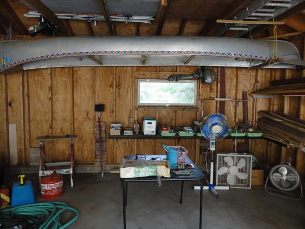 17' Alumacraft square stern canoe, vintage fans, vintage Johnson motor,