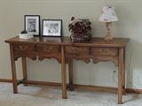 Wood sofa table
