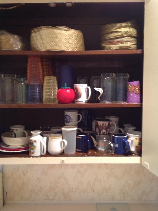 lots of glass and dishware