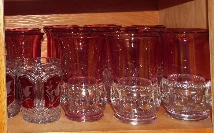 RUBY FLASHED GLASSWARE