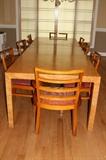 Milo Baughman Burl Wood Dining Table