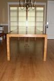Dimensions 42" x 78" x 29" high (120" long with both leaves in. Also includes pad.