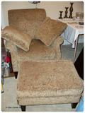 Comfy chair and ottoman