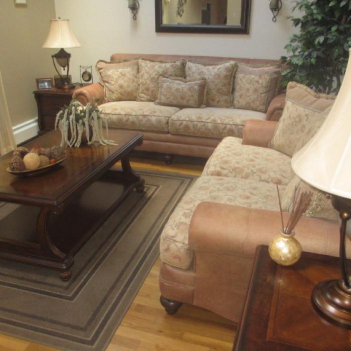 Peter Andrews Living Room Suite with Ashley Tables