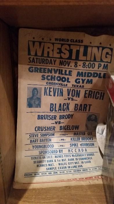 wrestling posters with autographs