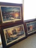 10 Les Kouba Prints, Matted & Framed