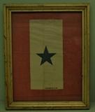 WWI SON IN SERVICE OVER THERE BANNER FLAG 1 BLUE STAR - MAY 1918  