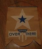 WWI SON IN SERVICE OVER THERE BANNER FLAG 1 BLUE STAR - MAY 1918  