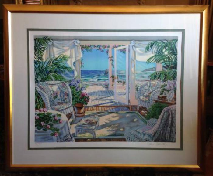 Ilene Smith - Signed limited edition serigraph. 32/450. The art is in first-rate condition, and the gilded frame is also excellent. This painting was purchased from Austin Galleries in Dec 1990. Certificate of Authentication from the Gallery is included. Ilene's work was commissioned for as high as $10,000.00, and several of her impressionist style paintings have been made into limited edition serigraphs, some of which have been seen listed at $1,200.00 each