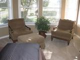 SHERRILL CHAIRS AND OTTOMAN