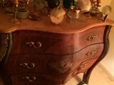 REPRODUCTION MARBLE TOP FRENCH CHEST