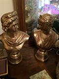 PAIR OF PLASTER BUSTS