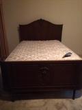 VINTAGE FRENCH FULL SIZE BED AND MATTRESS SET