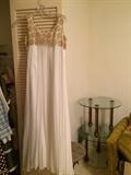 fabulous gold and white retro formal