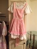 same under dress with pink pinafore on top
