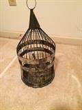 folk art bird cage