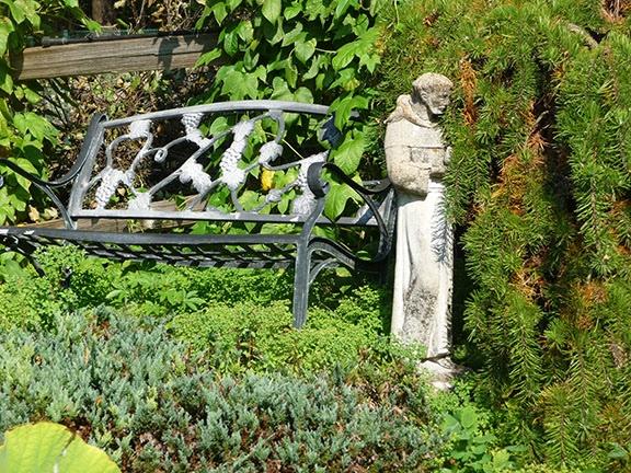 Bench and Statuary