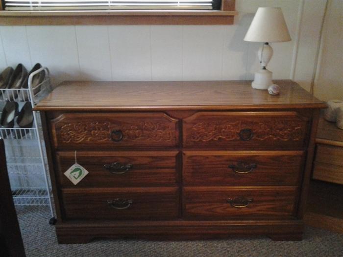 Dresser has a matching Chest of Drawers
