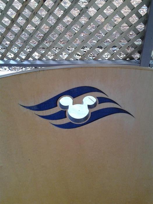 Detail of Cut out on Disney Bar stools