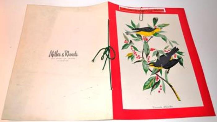 1947 Miller & Rhoads menu