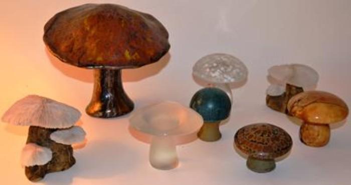 Collection of mushrooms - paperweights