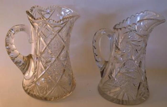 Cut crystal water pitchers