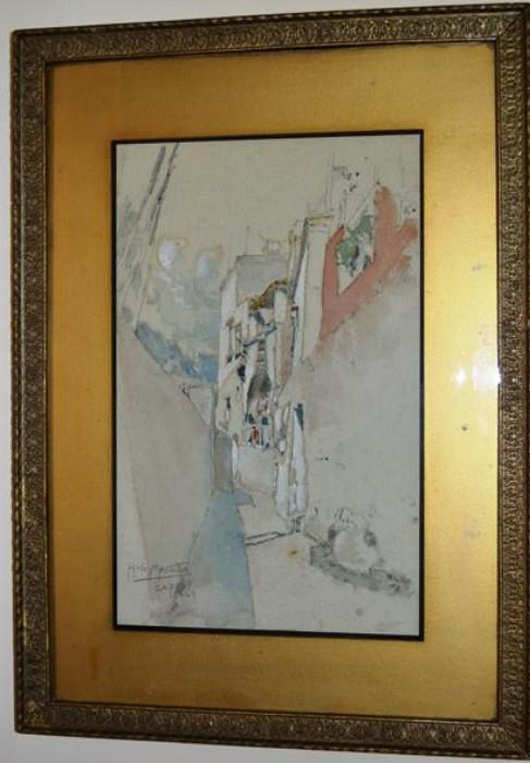 H.G. Maratta - Watercolor located in Capri, Italy
