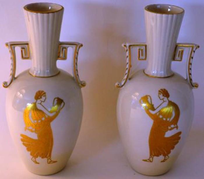 Pair of St. Regis Grecian vases