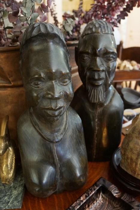 Hand carved figures from Africa