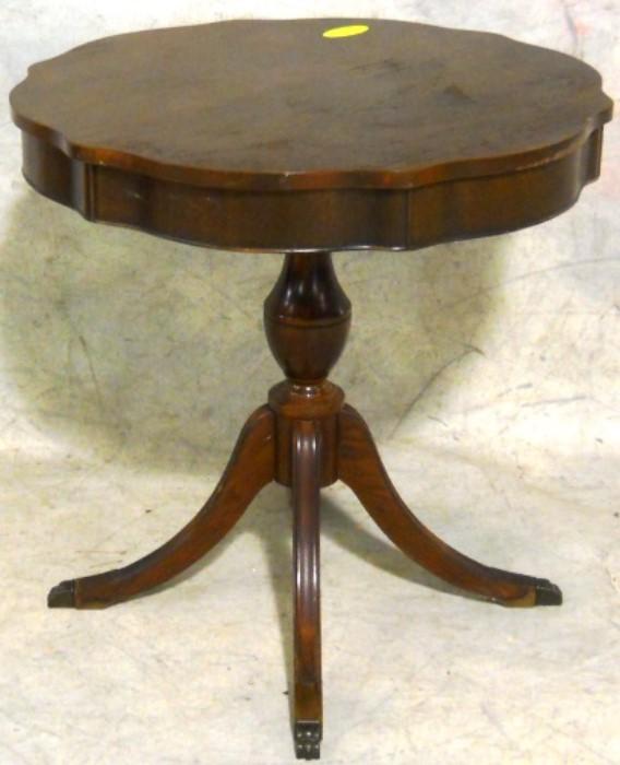 Scallop edge Mahogany drum table