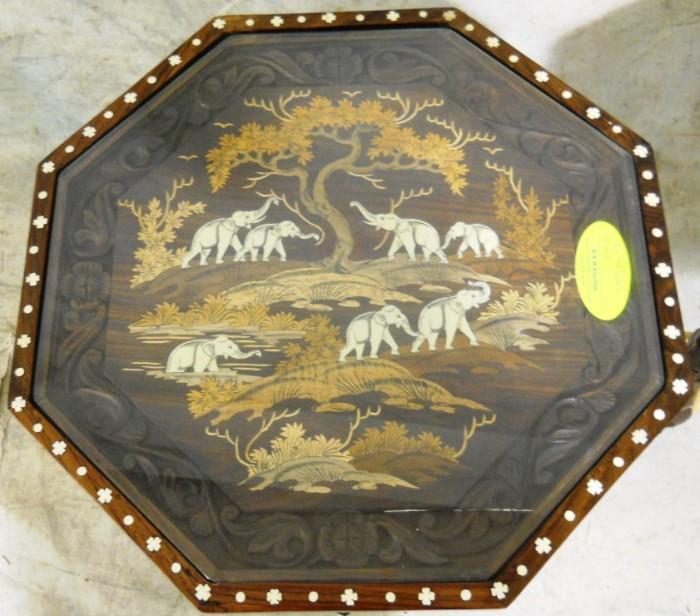 Detail of elephant inlay