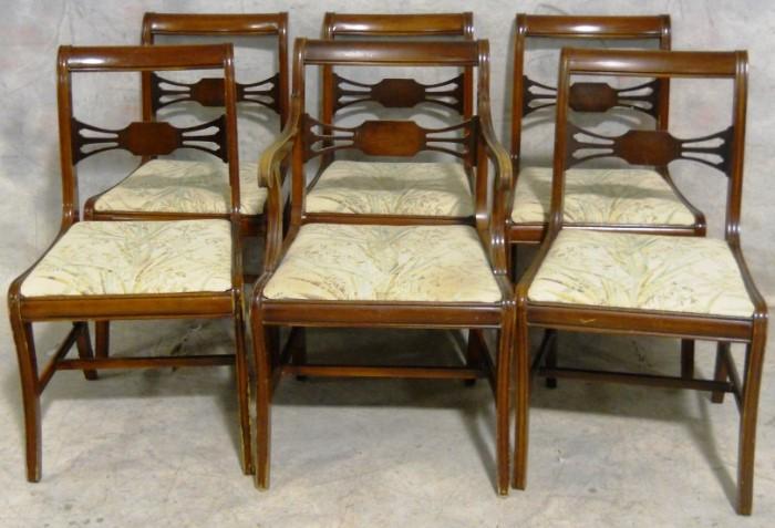 Mahogany bowtie back dining chairs