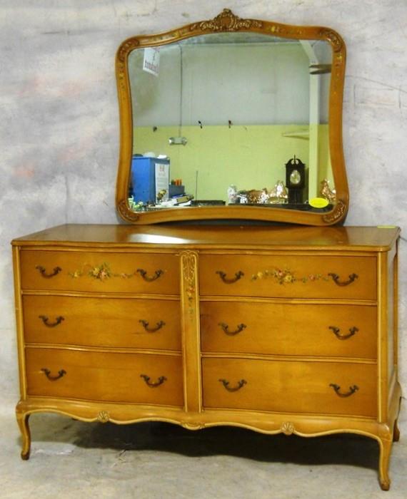 Matching French dresser and mirror