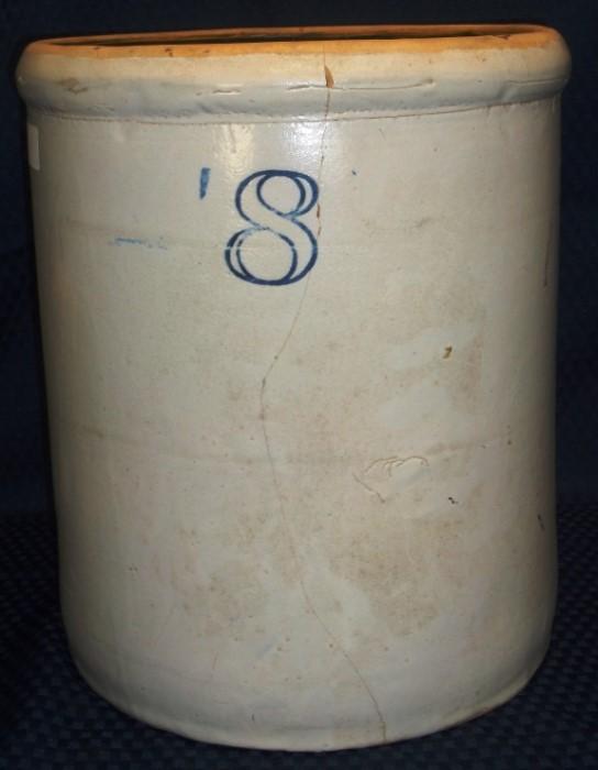 Antique 8 gallon stone crock