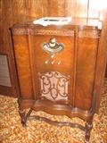 Antique console radio.