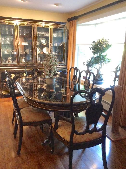 Beautiful black lacquer dining room