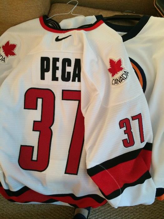 Peca jersey for Olympics when he played for Canada 