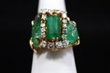 Fabulous Emerald and Diamond Ring in 14 Karat Gold