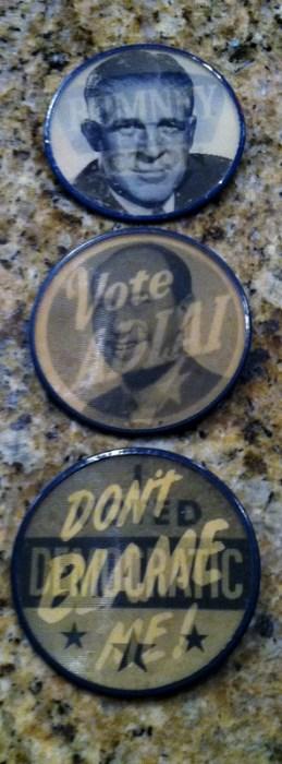 vintage election buttons