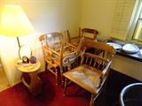 Pecan chairs~ 2 arm chairs; 4 without arms