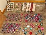 Lots of vintage Christmas ornaments--Shiny Bright and more!