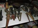 Antique  brass hose nozzles! There are quite a few of these!