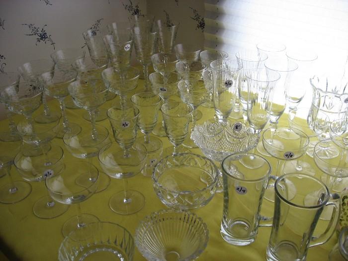 Glassware and some "40 stemware