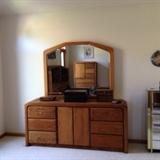 Oak Dresser with Mirror