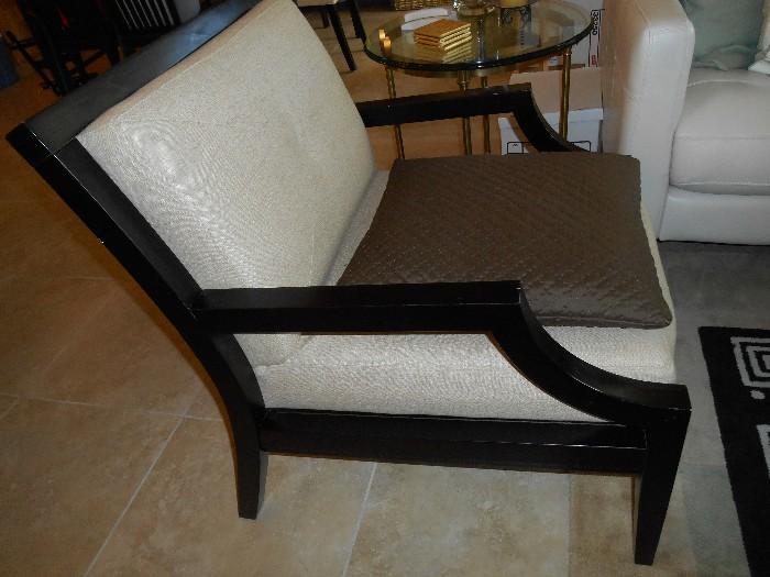 Check out the lines and the bold contrast of colors - not to mention that this chair is comfortable and classy